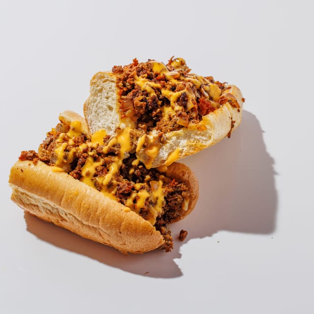 Chopped Cheese on a Hero.